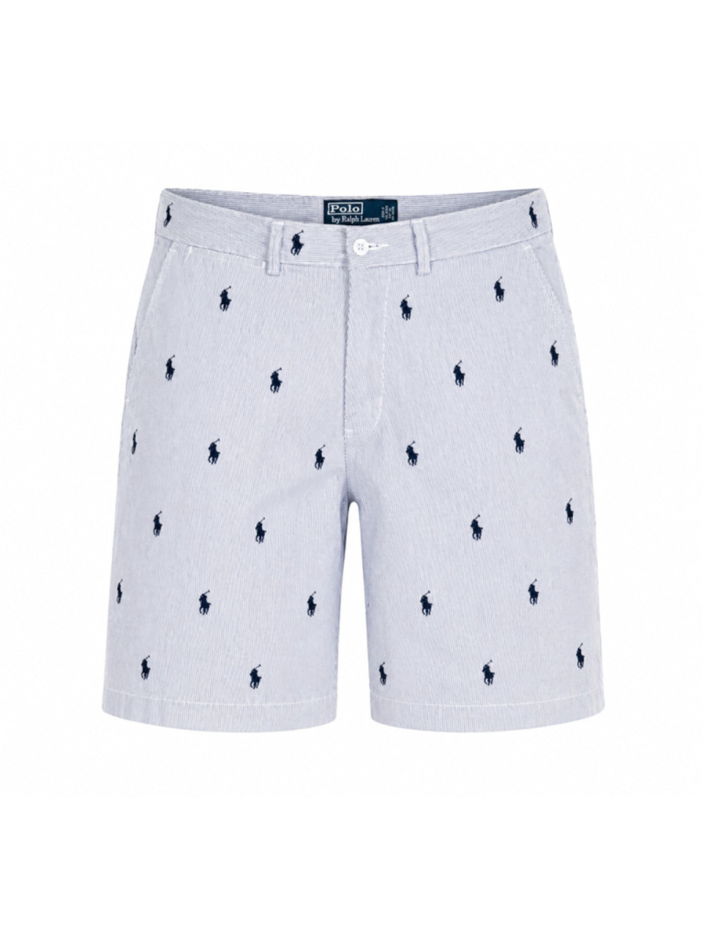 Polo Ralph Lauren Men's Prospect Shorts Blue Pinstripe All-Over Pony Sz 32